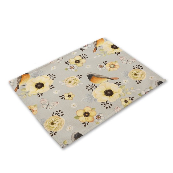 Tafeldecoratie met vogel en bloemen 13