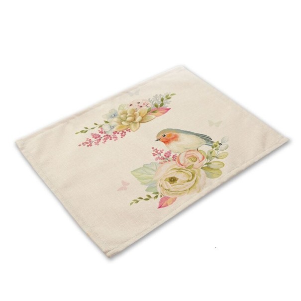 Tafeldecoratie met vogel en bloemen 7