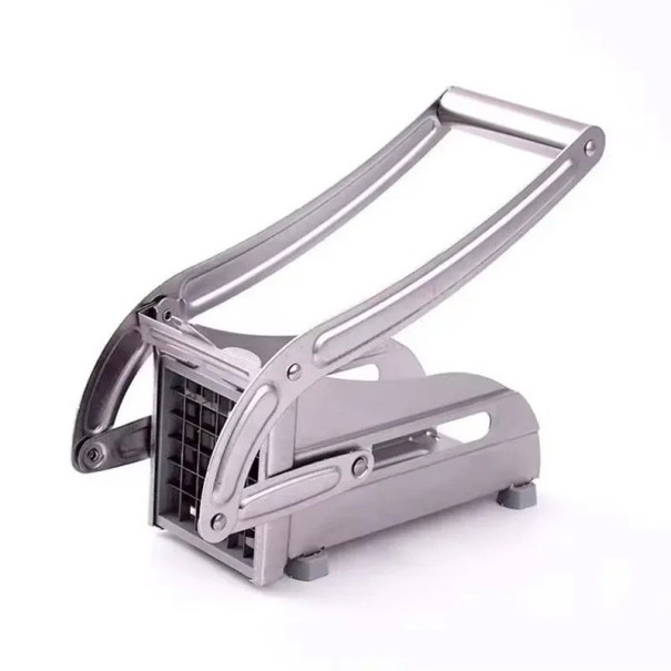 Tăiător multifuncțional de fructe și legume din oțel inoxidabil 18 x 8,5 x 9,5 cm cu 2 dimensiuni de grilă pentru feliere eficientă gri