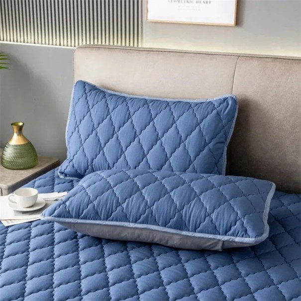 Taie d&#39;oreiller imperméable 48 x 74 cm, housse colorée antitache, lavable, pour enfants et animaux bleu