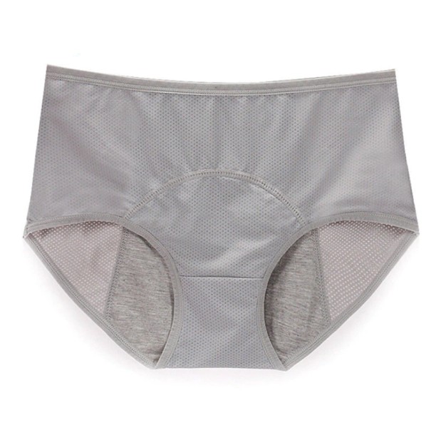 Taille-omsluitende menstruatieonderbroek grijs M