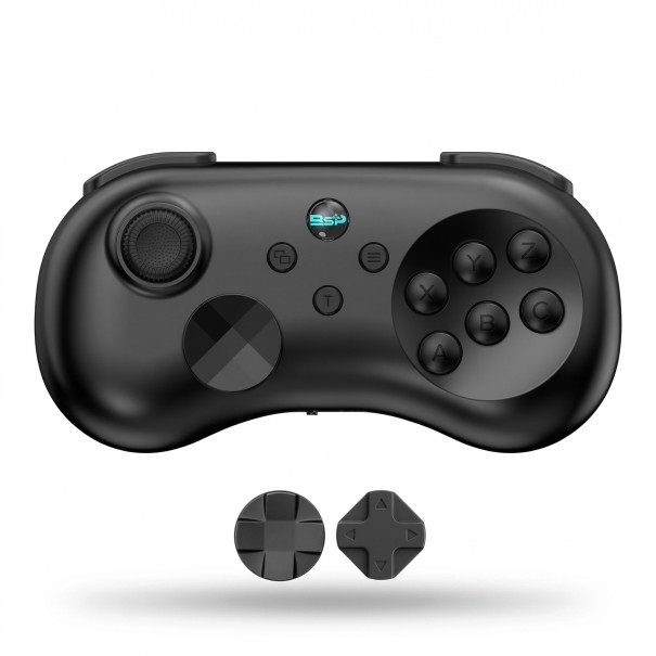 Taistelupeli ohjain 6 painikkeella ja korkeussäädettävällä joystickilla Bluetooth ja kaapeliversio mustana PC:lle, iOS:lle, Switchille ja Androidille 1
