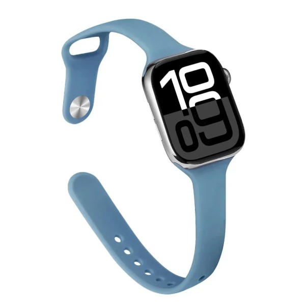 Taki silikonowy pasek do Apple Watch 42 mm 44 mm 45 mm 46 mm 49 mm Lekki oddychający miękki sportowy pasek kompatybilny z wieloma modelami niebieski