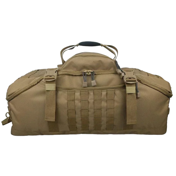 Taktická vojenská taška Kempingová taška Veľkokapacitná taška Turistická taška s niekoľkými vreckami Vojenský batoh 40 l Vodeodolný 50 x 25 x 26 cm hnedá