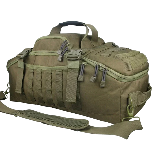 Taktická vojenská taška Kempingová taška Veľkokapacitná taška Turistická taška s niekoľkými vreckami Vojenský batoh 80 l Vodeodolný 68 x 36 x 34 cm Maskáčový vzor armádny zelená