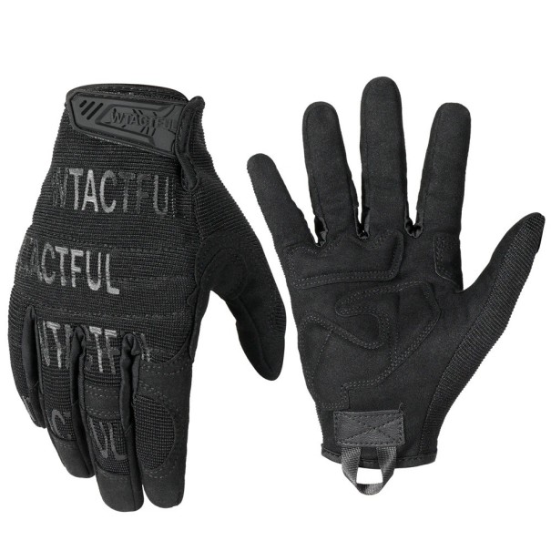 Taktické rukavice Vojenské rukavice na výcvik Protiskluzové rukavice černá S
