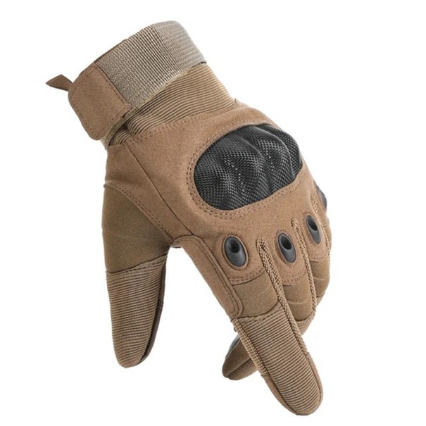 Taktické sportovní rukavice pro muže s hardshell výztuží Černý orel Pětiprsté tréninkové rukavice Prodyšné Protiskluzové Ventilace prstů hnědá M