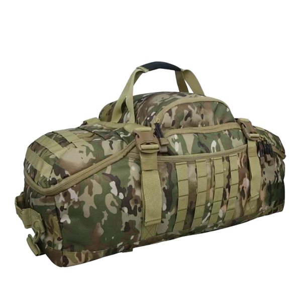 Taktikai katonai táska kempingtáska nagy kapacitású táska több zsebes túratáska katonai hátizsák 60 literes vízálló 58 x 30 cm terepszínű minta 2