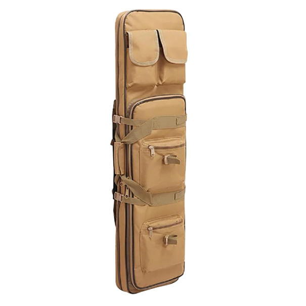 Taktikai lövöldözős táska lőtáska kempingtáska több zsebes taktikai táska fegyvervédő hátizsák 81 x 25 x 60 cm barna