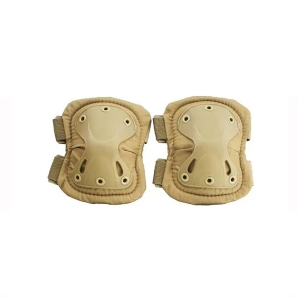 Taktische Ellenbogenprotektoren 170x130x70 mm EVA-Schaum mit hoher Dichte Militärische Airsoft Jagd Sport Schutzausrüstung braun