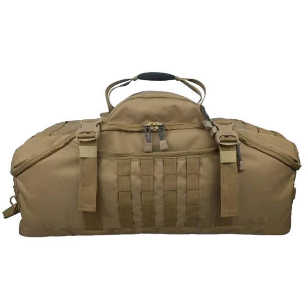 Taktische Militärtasche, Campingtasche, große Kapazität, Tasche mit mehreren Taschen, Wandertasche, Militärrucksack, 40 l, wasserdicht, 50 x 25 x 26 cm braun