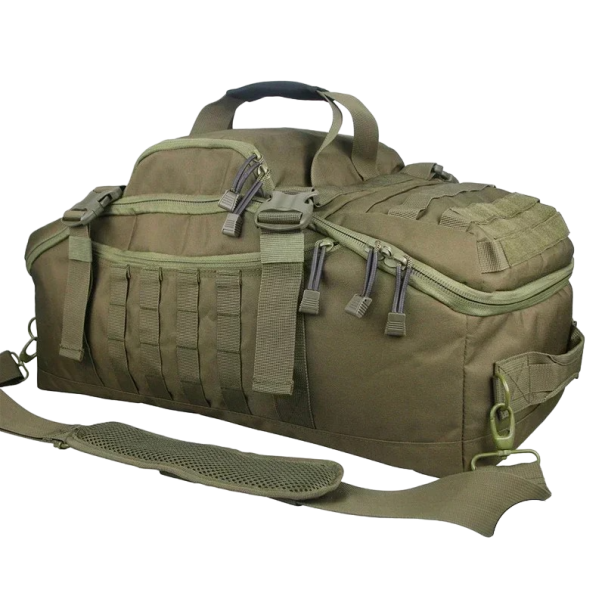 Taktische Militärtasche, Campingtasche, große Kapazität, Tasche mit mehreren Taschen, Wandertasche, Militärrucksack, 80 l, wasserdicht, 68 x 36 x 34 cm, Tarnmuster armeegrün