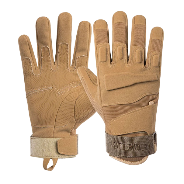 Taktische Vollfinger-Handschuhe, Outdoor-Sport, rutschfeste Handschuhe, Militärhandschuhe khaki L