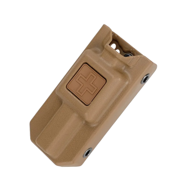 Taktisches Gürtelholster, taktische Aufbewahrungsbox, medizinisches Holster, 12 x 6 cm braun