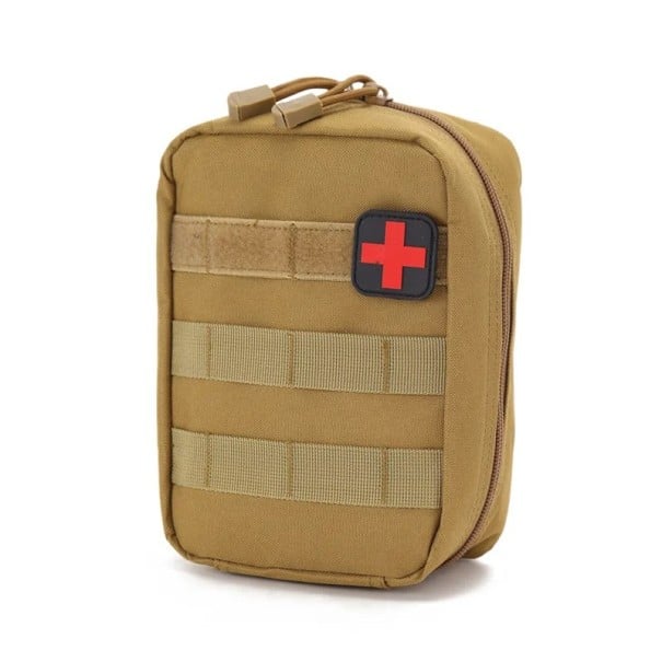 Taktisches Reise-Erste-Hilfe-Set, leere medizinische Tasche für den Wander- und Heimgebrauch, Militär-Erste-Hilfe-Koffer beige