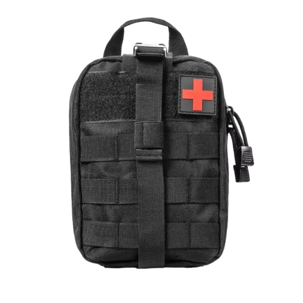 Taktisk medicinsk rygsæk Taktisk militær rygsæk Medicinsk taske med flere lommer Taktisk førstehjælpssæt 21 x 15 x 10 cm sort