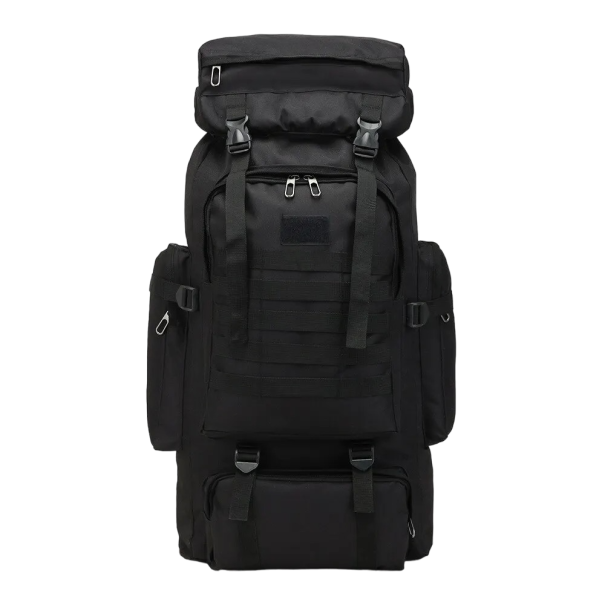 Taktisk Militær Rygsæk Camping Rygsæk Stor Kapacitet Vandrerygsæk med Flere Lommer 60L Vandtæt 72 x 34 x 17 cm Sort 1