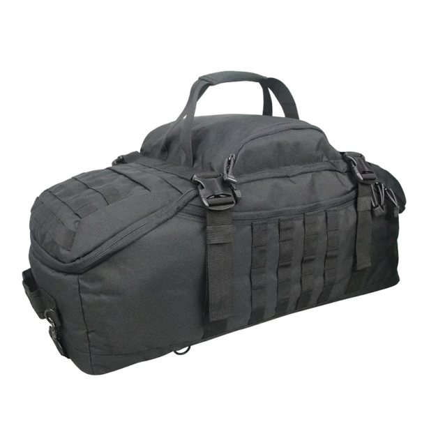 Taktisk militærtaske Campingtaske Stor kapacitet Vandretaske med flere lommer Militærrygsæk 60L Vandtæt 58 x 30 cm sort