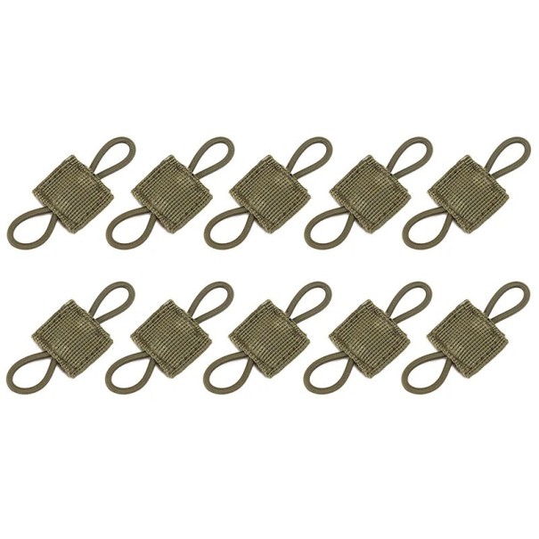 Taktisk MOLLE Elastisk Rem Taktisk Taske Spænder Elastiske Taktiske Holdere 10 Stk. grøn
