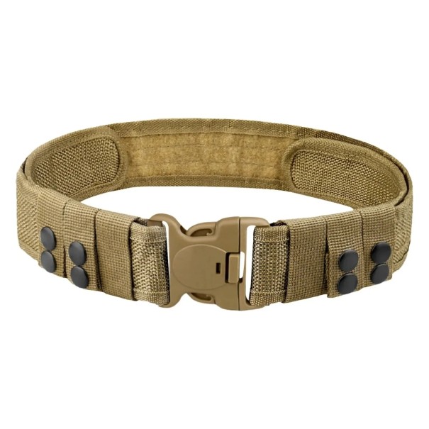 Taktiskt nylonbälte för män 130 x 5,5 cm brett militärbälte för utomhusbruk och sport Justerbart slitstarkt band med hög belastningskapacitet khaki