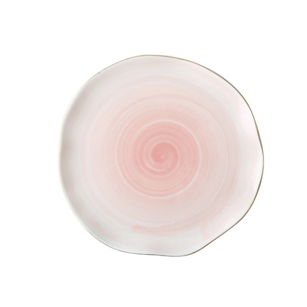 Talerz porcelanowy C159 jasnoróżowy XL