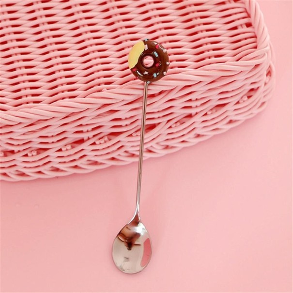 Talher de sobremesa com donut castanho 2