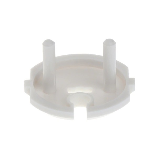 Tampão de segurança para tomada 10 pcs Capa redonda que protege crianças de choques elétricos Plástico ABS branco Dimensões 3,8 x 1,8 cm 1