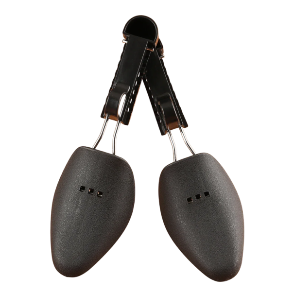 Tampas de plástico para calçado 1 par Comprimento ajustável 22–28 cm Tamanho 34–39 Manutenção da forma do calçado Inserções contra deformação Esticadores de calçado preto