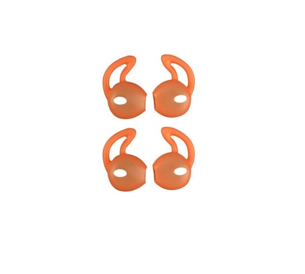 Tampas de silicone com ganchos para auriculares Apple 2 pares laranja