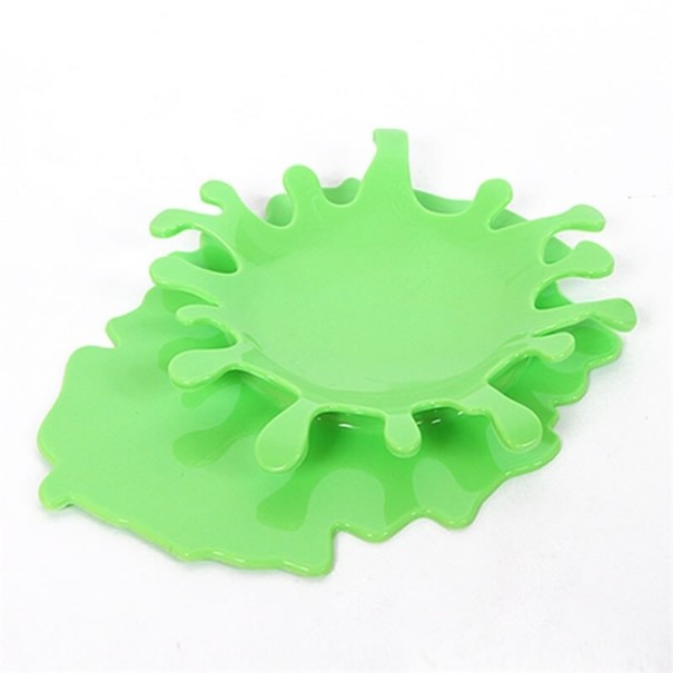 Tampon de depozitare pentru linguri de lemn în formă de pată verde deschis
