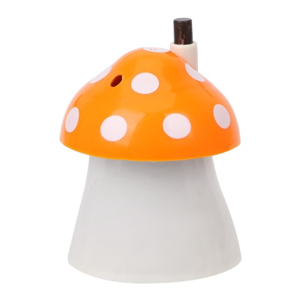 Tandenstokerdispenser in de vorm van een paddenstoel oranje