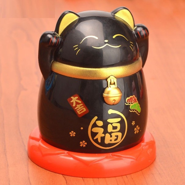 Tandpetare hållare lucky cat svart