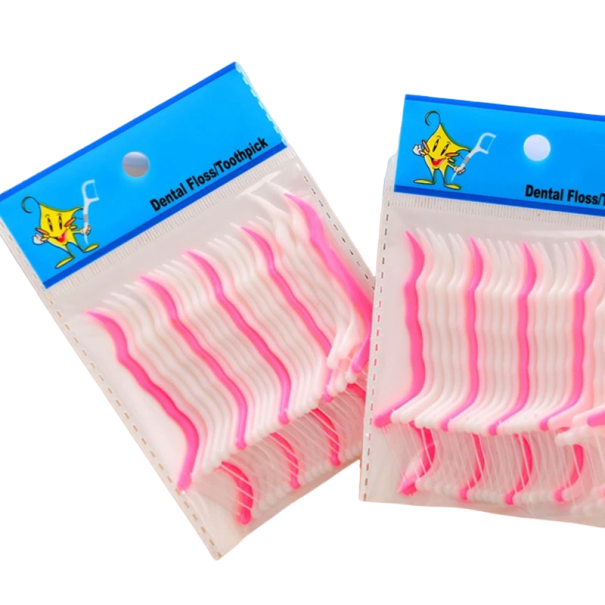 Tandtråd Interdental tandpetare 100 st rosa