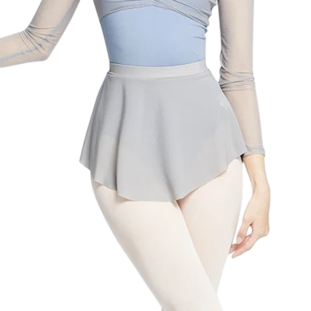 Tanečné sukne s ľahkým priesvitným strihom nylon spandex oblečenie na balet gymnastiku a tanečný tréning sivá L