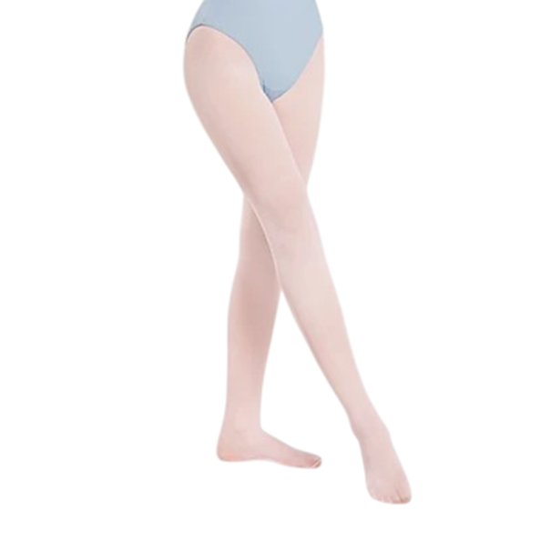 Taneční punčochy pružné nylon elastan oblečení pro balet gymnastiku scénický tanec a pohybový trénink béžova 12-14 let