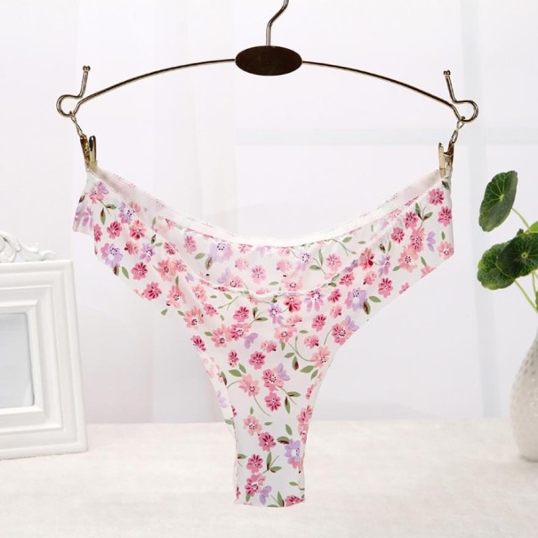 Tanga de dama cu flori Gloria S 6