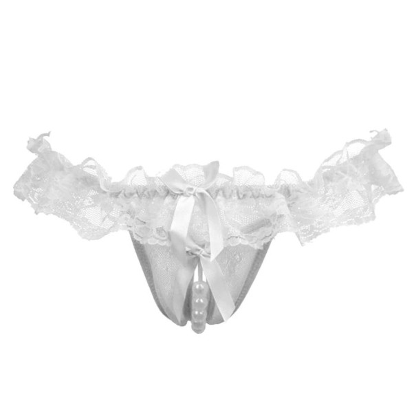 Tanga de masaje para mujer blanco