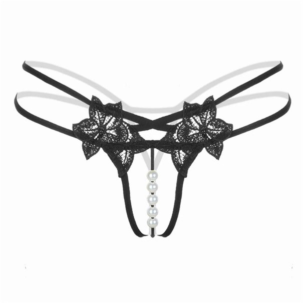 Tangas de pérola para senhora preto