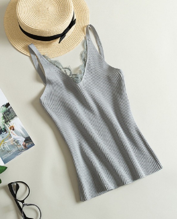 Tank top damski J3018 szary XS-M