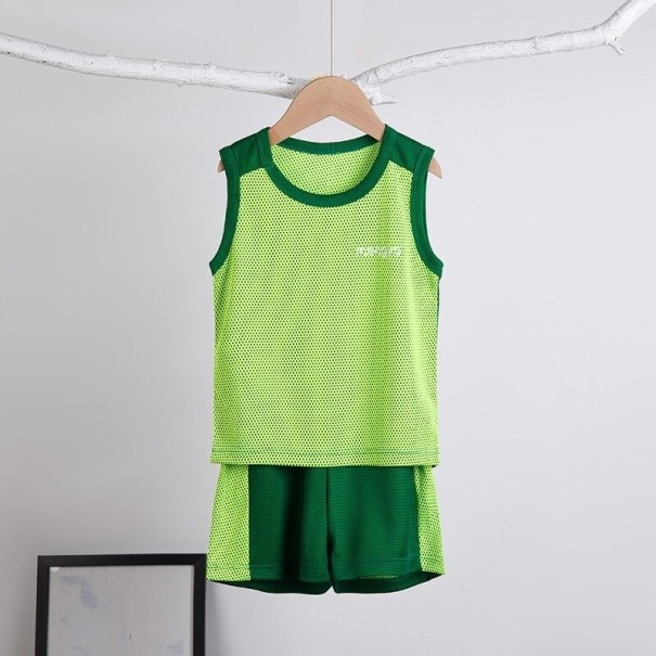 Tank top i szorty dziecięce C1108 jasnozielony 6