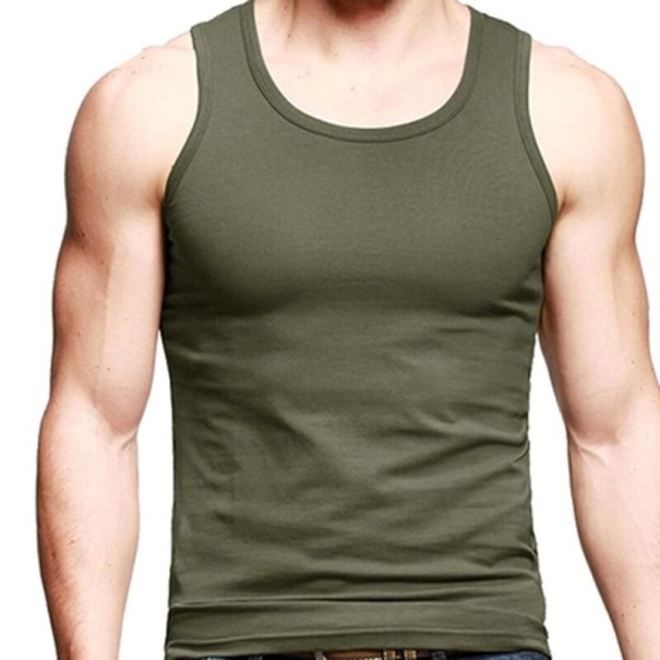 Tank top męski F1837 zieleń wojskowa L