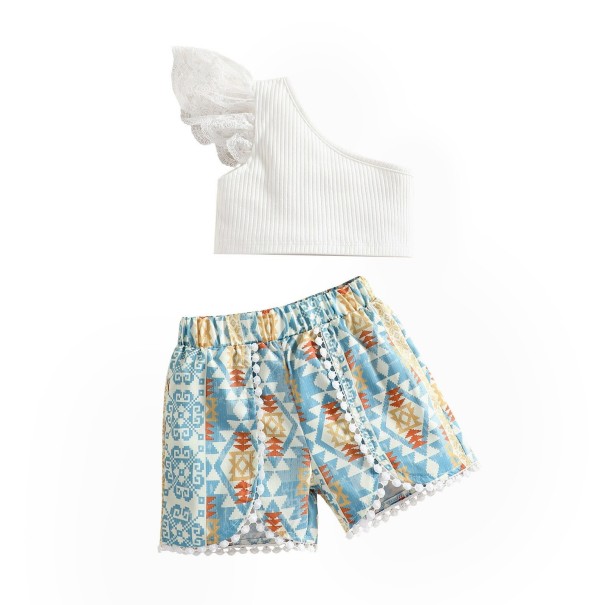 Tanktop en short voor meisjes L1385 5 B