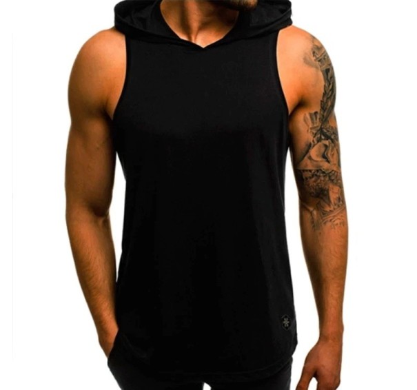 Tanktop met capuchon voor heren F1831 zwart XL