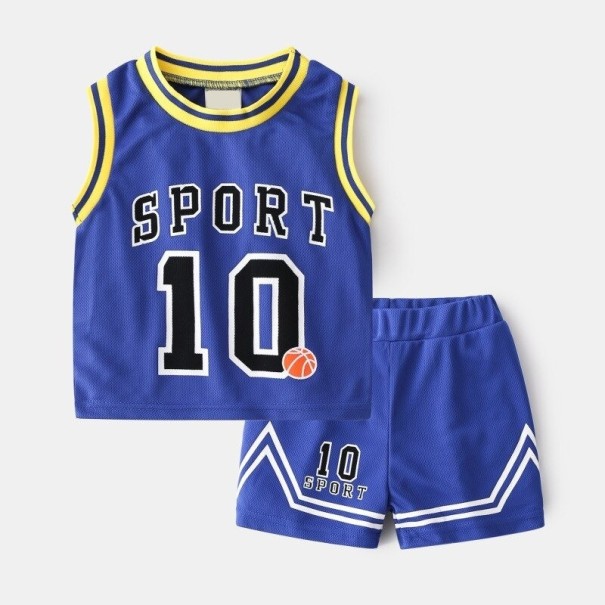 Tanktop und Shorts für Jungen B1624 blau 6