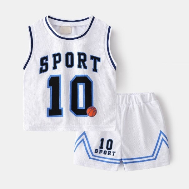 Tanktop und Shorts für Jungen B1624 weiß 8