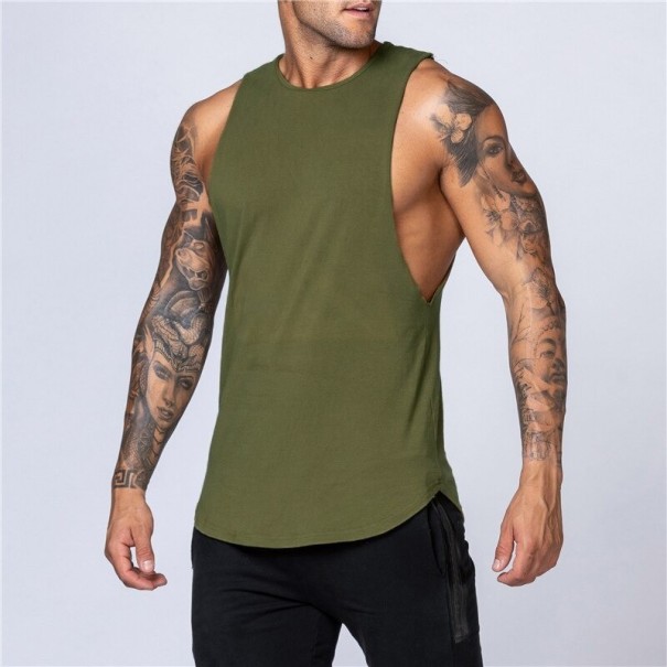 Tanktop voor heren F1820 legergroen S 2