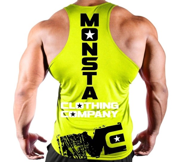 Tanktop voor heren F1835 neon geel M