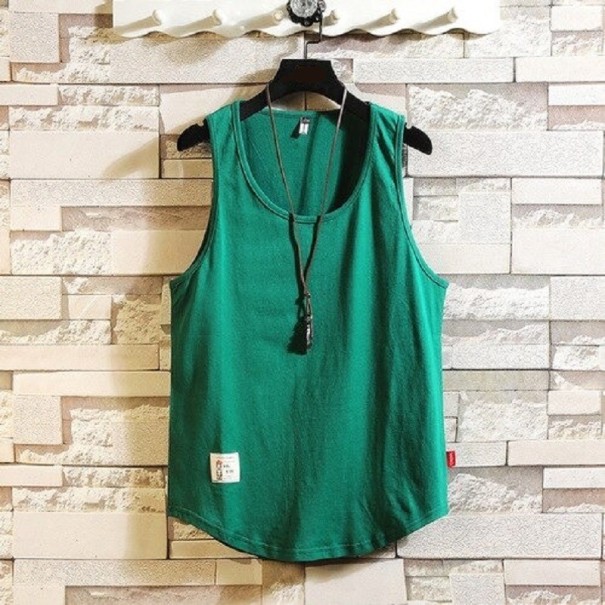 Tanktop voor heren T1947 donkergroen XS