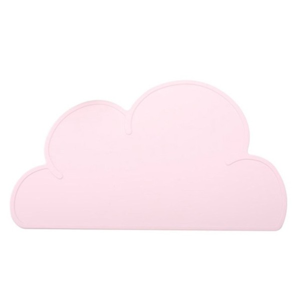 Tányéralátét felhő alakú világos rózsaszín