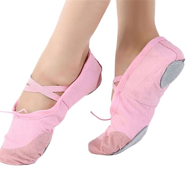 Tanzballettschuhe aus Segeltuch rosa 35